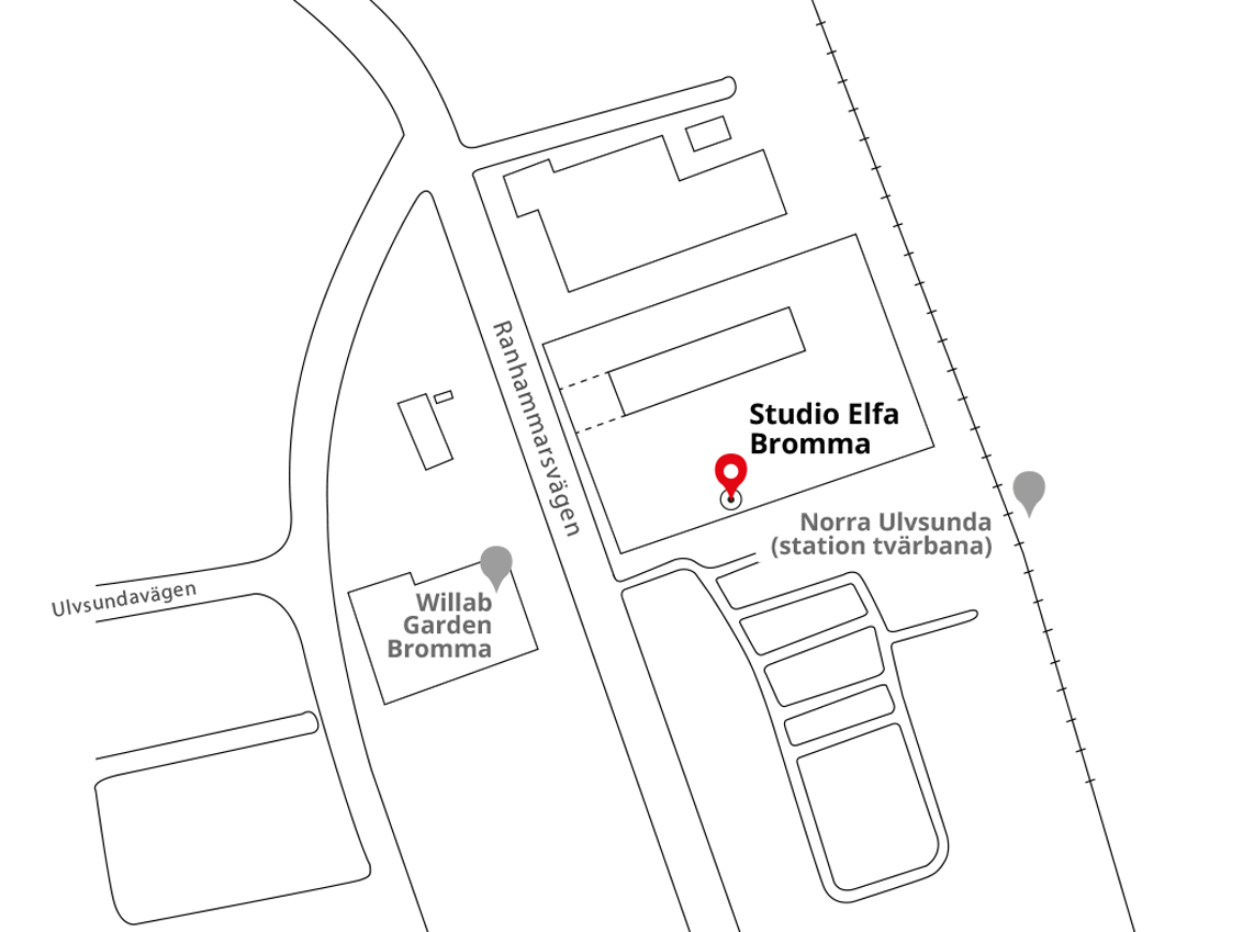 Var Studio Elfa Bromma ligger på kartan.