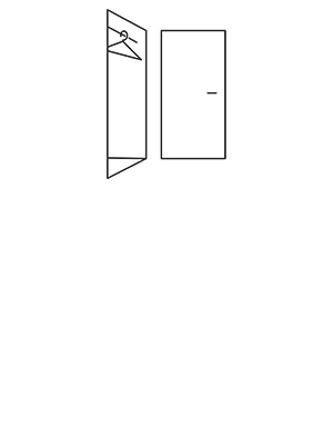Hallway wardrobe symbol.