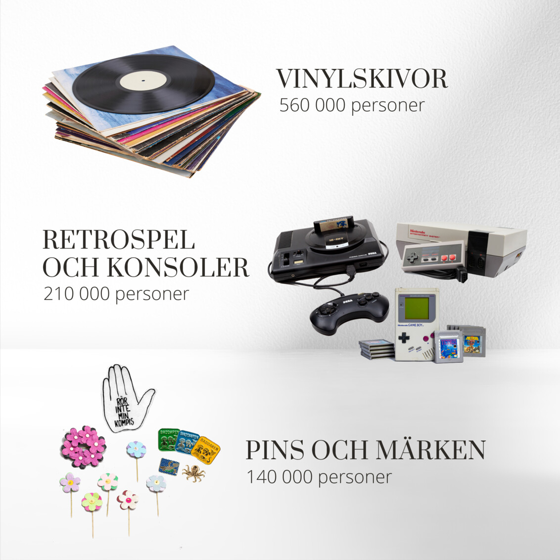 Statistik på vad svenskarna förvarar.