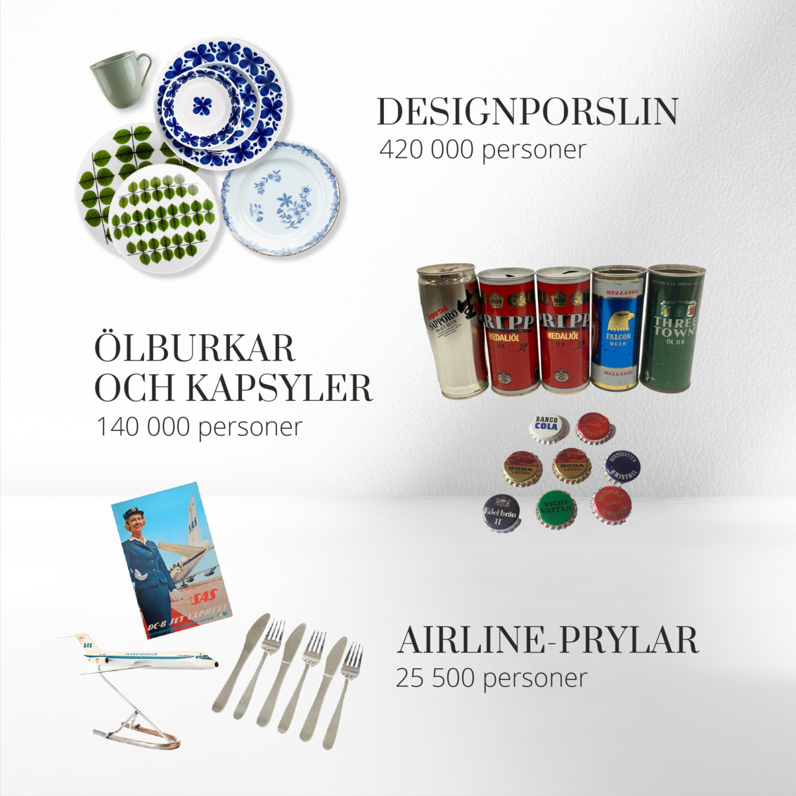 Statistik på vad svenskarna förvarar.