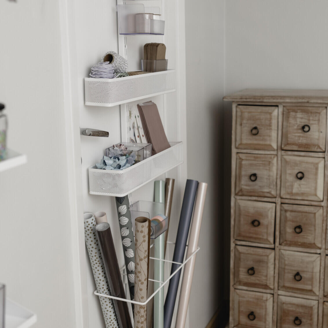 Smart storage for crafts – gift wrap, ribbons and hobby accessories