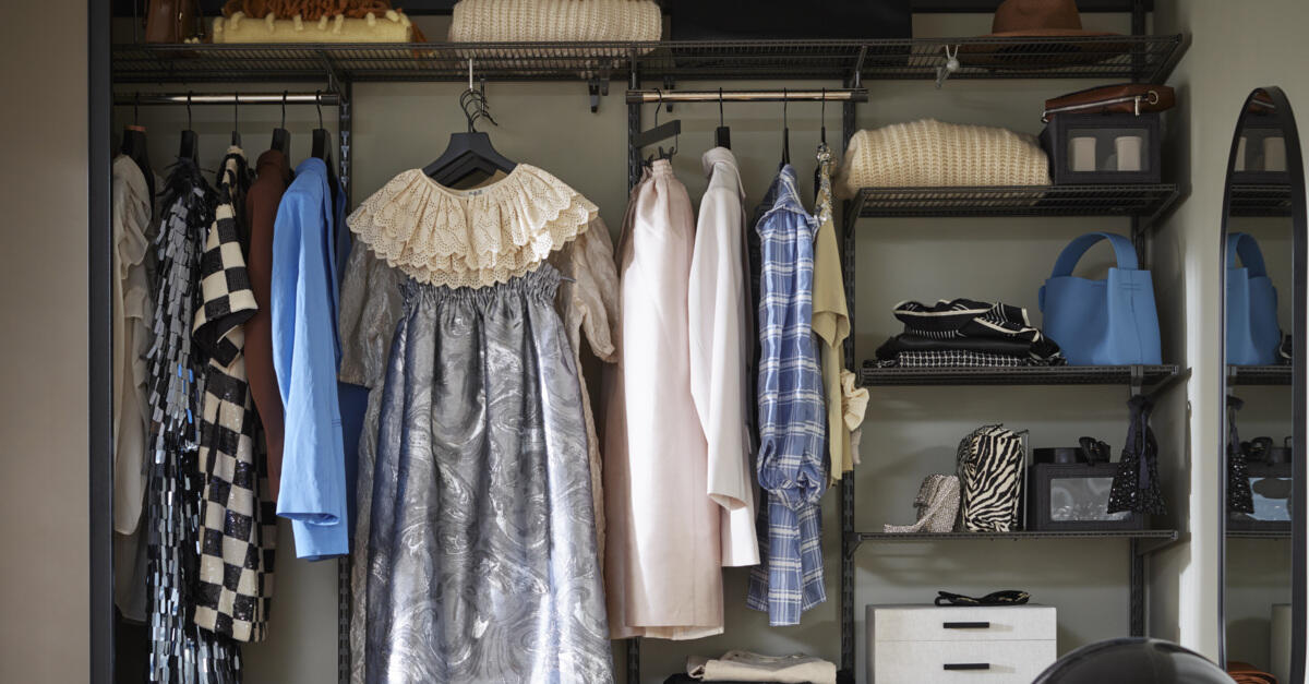 Smart clothes storage keeps a wardrobe in order Elfa