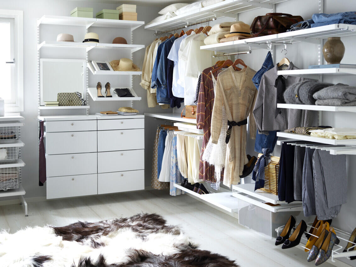 båd rense hale Walk-in closet: Garderobe | Inspiration | Elfa