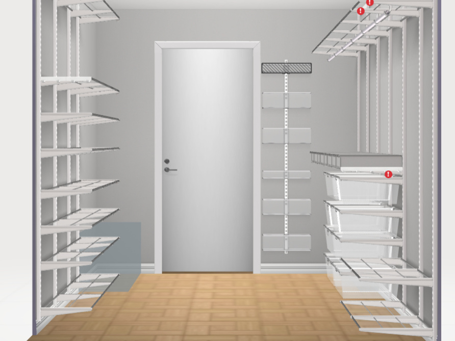 Skiss på hallgarderober i Elfas planeringsverktyg.