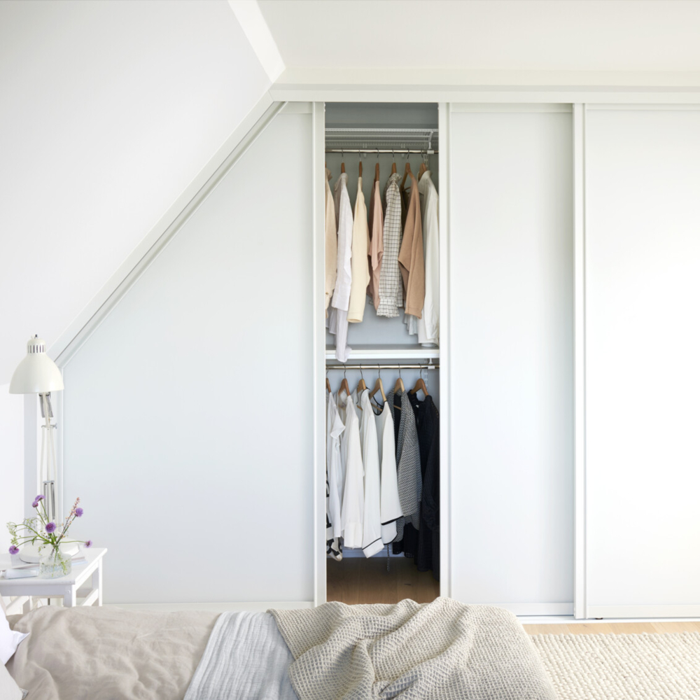 Skjutdörrar Estetic med snedkapning. 