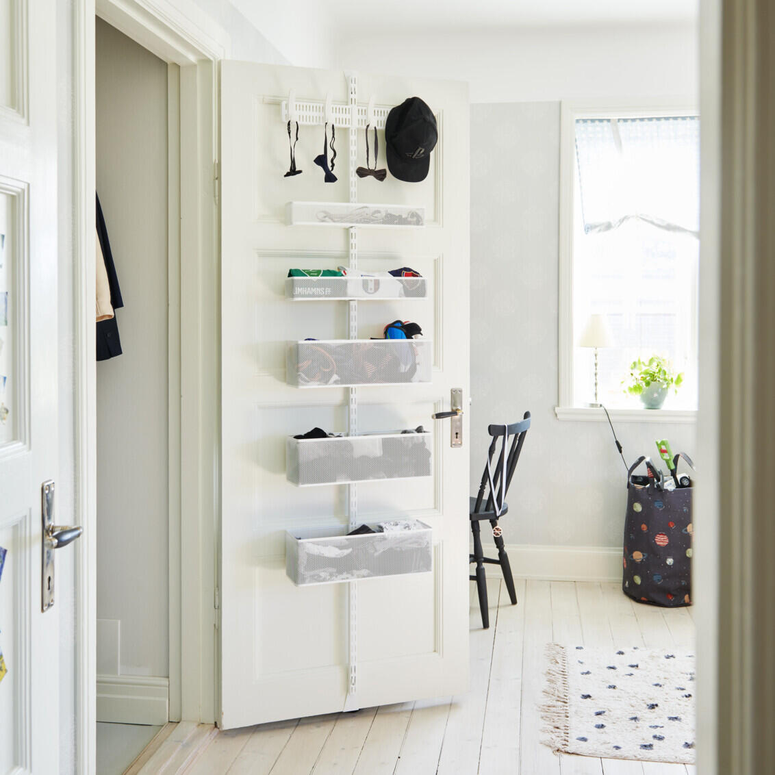 On door storage Elfa