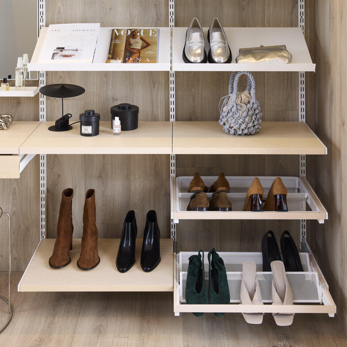 Decor Tailored storage for wardrobes Elfa