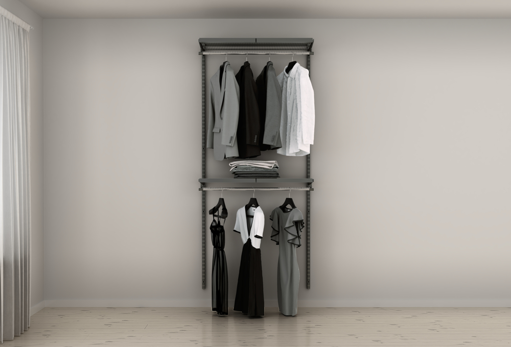 Dekorace šatního řešení Bílá Opt 11 Přední čtvercová podpěra